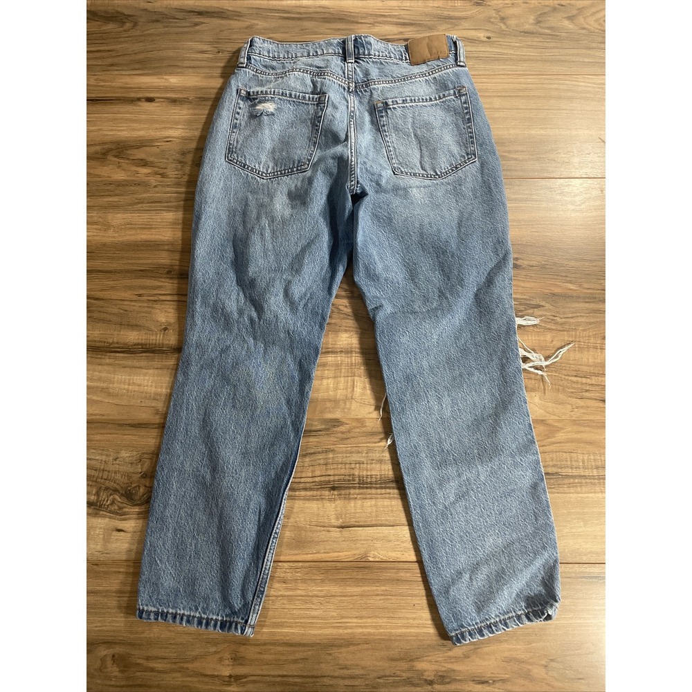 Aeropostale Mom Jeans Women's 6 Blue Distressed High Rise Demin - Picture 6 of 7